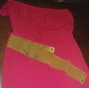 Strapless knee length dress